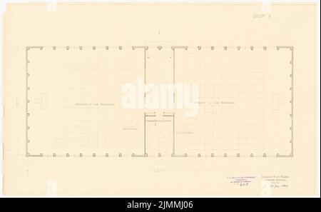 Rüster Emil (1883-1949), Technische Universität, Berlin. Notunterkünfte (15. Januar 1945): Grundriß. Bleistift auf Transparent, 37,4 x 60,7 cm (einschließlich Scankanten) Stockfoto