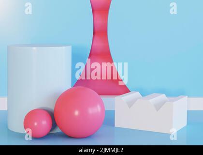 Kugeln abstrakte geometrische Formen Hintergrund Stockfoto