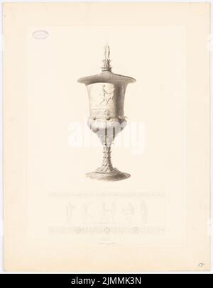 Schirrmacher Georg Theodor (1833-1864), Cup (1855): Ansicht, Details. Tusche Aquarell auf Papier, 77,9 x 60,6 cm (einschließlich Scankanten) Stockfoto