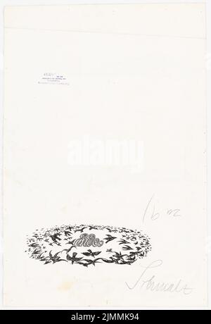 Schmalz Otto (1861-1915), Festschrift zum 100.-jährigen Bestehen der Technischen Universität Berlin-Charlottenburg. Dilment Designs (1899): Buchschmuck. Tinte, Bleistift auf Papier, 52,5 x 35,8 cm (einschließlich Scankanten) Stockfoto