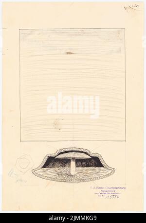 Schmalz Otto (1861-1915), Festschrift zum 100.-jährigen Bestehen der Technischen Universität Berlin-Charlottenburg. Dilment Designs (1899): Buchschmuck. Tinte, Bleistift auf Papier, 31,5 x 21,6 cm (einschließlich Scankanten) Stockfoto