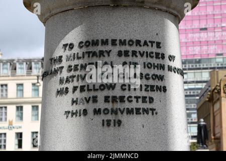 George Square, Glasgow, Schottland, Großbritannien. Statue von Colin Campbell, Feldmarschall Lord Clyde von John Henry Foley Stockfoto