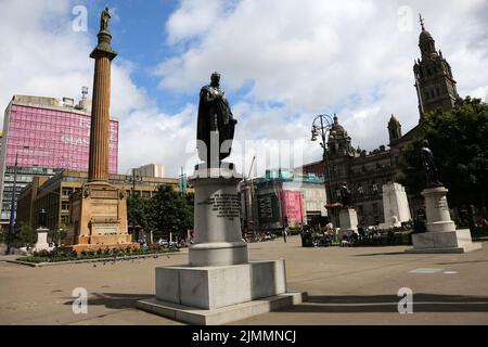 George Square, Glasgow, Schottland, Großbritannien. Statue von Colin Campbell, Feldmarschall Lord Clyde von John Henry Foley Stockfoto