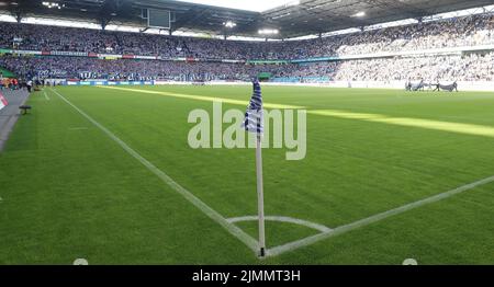 Duisburg, Deutschland. 05. Aug, 2022. firo : 05.08.2022, Fußball, Fußball, 3. Liga, 3. Bundesliga, Saison 2022/2023, MSV Duisburg - RW Essen 2: 2 Stadion Schauinsland-Reisen-Arena (Duisburg) FANS/dpa/Alamy Live News Stockfoto