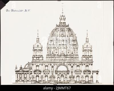 Raschdorff Julius (1823-1914), Berliner Dom (11/12,1909): Westansicht. Foto auf Papier, 30,1 x 40 cm (einschließlich Scankanten) Stockfoto