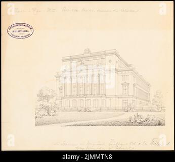 Bohnstedt Ludwig Franz Karl (1822-1885), Theater, Riga (1860): Perspective view. Tinte auf Karton, 26,2 x 30,3 cm (einschließlich Scankanten) Stockfoto