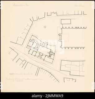 Dihm Ludwig (1849-1928), Münsterplatz, Ulm (1924): Abteilung. Tinte auf Karton, 50,6 x 51,6 cm (einschließlich Scankanten) Stockfoto