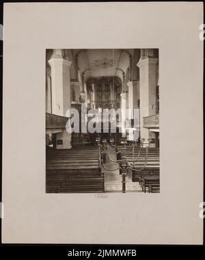 DIMM Ludwig (1849-1928), Domkirche St. Marien, Fürstenwalde/Spree. Wiederherstellung. (1905-1905): Innenansicht der Galerie (vor der Erholung). Foto auf Papier, 50,7 x 42,2 cm (einschließlich Scankanten) Stockfoto