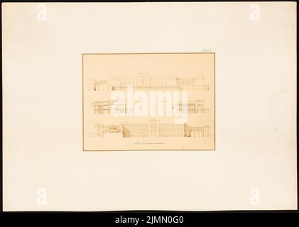 Orth August (1828-1901), Kunstsammlung auf der Museumsinsel, Berlin. Projekt II (1875): Ansichten, Schnitte. Foto auf Papier, 41,4 x 58,1 cm (einschließlich Scankanten) Stockfoto