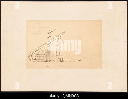 Orth August (1828-1901), Kunstsammlung auf der Museumsinsel, Berlin. Projekt II (1875): Grundriss UG. Foto auf Papier, 41,7 x 57,4 cm (einschließlich Scankanten) Stockfoto