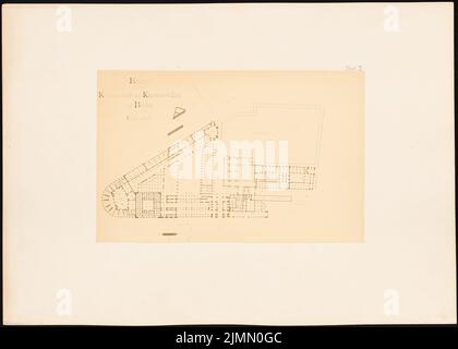 Orth August (1828-1901), Kunstsammlung auf der Museumsinsel, Berlin. Projekt II (1875): Grundriss EG. Foto auf Papier, 41,2 x 57,6 cm (einschließlich Scankanten) Stockfoto