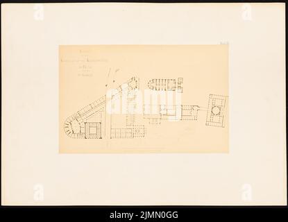 Orth August (1828-1901), Kunstsammlung auf der Museumsinsel, Berlin. Projekt II (1875): Grundriss 1.. Bleistift, Foto auf Papier, 41,6 x 57,5 cm (einschließlich Scankanten) Stockfoto