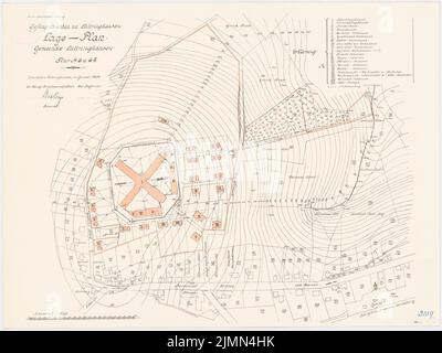 Unbekannter Architekt, Gefängnis Lüttringhausen (1906): Aufsichtsplan 1: 250. Lithographie, 53,1 x 70,8 cm (einschließlich Scankanten) Stockfoto