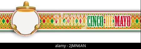 Cinco De Mayo – Kopfschmuck-Emblem Stockfoto