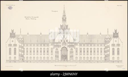 Thoemer & Mönnich, Amtsgericht Berlin-Hochzeit (1901-1906): Vorne 1: 100. Lithographie, 73,1 x 131 cm (einschließlich Scankanten) Stockfoto