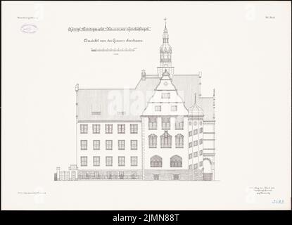 Thoemer & Mönnich, Amtsgericht Berlin-Weißensee (1902-1906): Ansicht 1: 100. Lithographie, 55,3 x 76,6 cm (einschließlich Scankanten) Stockfoto