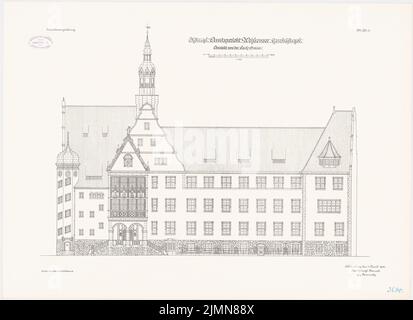 Thoemer & Mönnich, Amtsgericht Berlin-Weißensee (1902-1906): Ansicht 1: 100. Lithographie, 55,6 x 76,6 cm (einschließlich Scankanten) Stockfoto