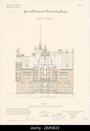 Pollack, Garnison in Hamburg. Umgang mit dem Generalkommandanten (1903-1905): Nördliches Imperium, das 1: 100. Lithographie, 64,9 x 46,7 cm (einschließlich Scankanten) Stockfoto