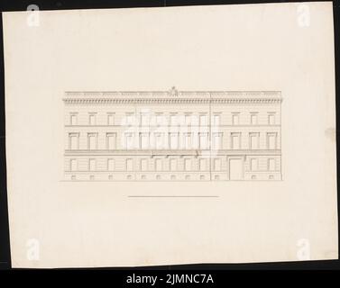 Knoblauch Eduard (1801-1865), Russische Botschaft, Berlin (1840-1841): Blick auf die Hauptfassade, Maßstab Bar. Eislaufe, 45,7 x 57,4 cm (einschließlich Scankanten) Stockfoto