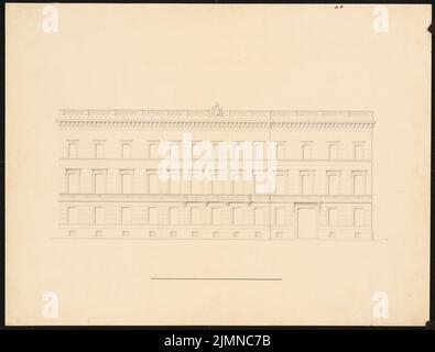 Knoblauch Eduard (1801-1865), Russische Botschaft, Berlin (1840-1841): Blick auf die Hauptfassade. Tinte auf Karton, 39 x 51,4 cm (einschließlich Scankanten) Stockfoto