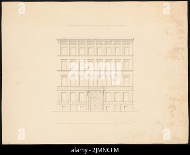 Knoblauch Eduard (1801-1865), Kronenstraße 31 in Berlin (1842): Vorderansicht. Tinte, 39,9 x 52,3 cm (einschließlich Scankanten) Stockfoto