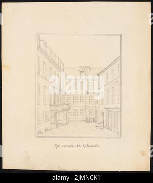 Knoblauch Eduard (1801-1865), Wohnhaus Kronenstraße 28 in Berlin. Erweiterung (1831-1832): Perspektivische Ansicht. Bleistift, 30,9 x 27,3 cm (einschließlich Scankanten) Stockfoto