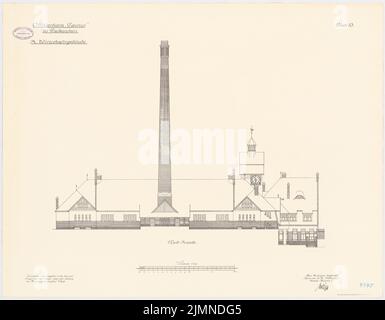 Unbekannter Architekt, Officersheim Taunus in Falkenstein. Wirtschaftsgebäude (1907-1909): Northern Evest Northern Empire. Lithographie, 66,3 x 85 cm (einschließlich Scankanten) Stockfoto