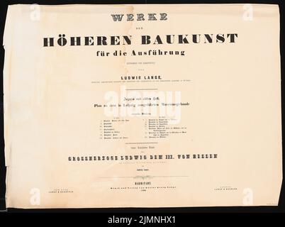 Lange Ludwig (1808-1868), Museum in Leipzig (1860): Deckblatt mit Inhaltsverzeichnis. Drucken auf Papier, 50,5 x 67,6 cm (einschließlich Scankanten) Stockfoto