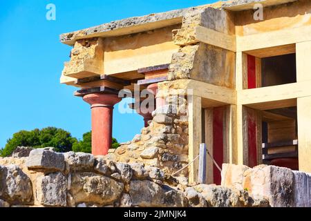 Knossos, Kreta Ruinen des minoischen Palastes, Griechenland Stockfoto