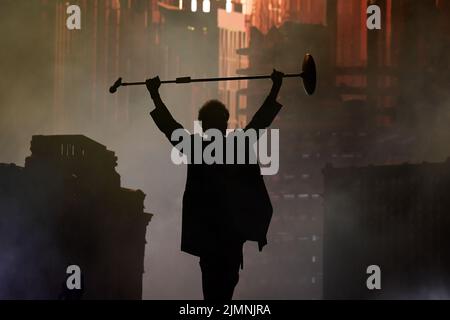 MIAMI GARDENS, FL - 06. AUGUST: The Weeknd tritt während der After Hours Til Dawn Global Stadium Tour am 6. August 2022 im Hard Rock Stadium in Miami Gardens, Florida, auf. Kredit: mpi04/MediaPunch Stockfoto