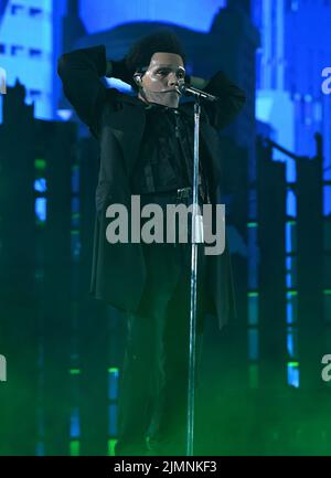 MIAMI GARDENS, FL - 06. AUGUST: The Weeknd tritt während der After Hours Til Dawn Global Stadium Tour am 6. August 2022 im Hard Rock Stadium in Miami Gardens, Florida, auf. Kredit: mpi04/MediaPunch Stockfoto