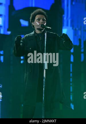 MIAMI GARDENS, FL - 06. AUGUST: The Weeknd tritt während der After Hours Til Dawn Global Stadium Tour am 6. August 2022 im Hard Rock Stadium in Miami Gardens, Florida, auf. Kredit: mpi04/MediaPunch Stockfoto