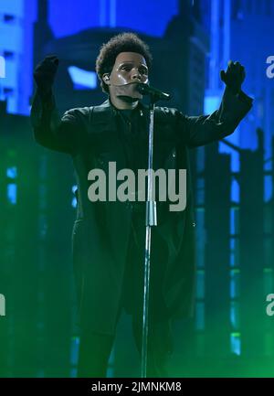 MIAMI GARDENS, FL - 06. AUGUST: The Weeknd tritt während der After Hours Til Dawn Global Stadium Tour am 6. August 2022 im Hard Rock Stadium in Miami Gardens, Florida, auf. Kredit: mpi04/MediaPunch Stockfoto