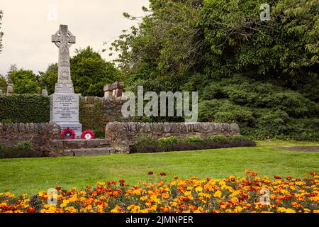 Rhu war Memorial, bereit für die Beurteilung im Best Kept war Memorial, British Legion, Schottland Stockfoto