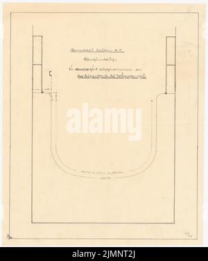 Poelzig Hans (1869-1936), Konzertsaal in Beuthen. Umrechnung (1927): Ranging Circuit. Bleistift auf Transparent, 49,1 x 41,5 cm (inklusive Scan-Kanten) Poelzig Hans (1869-1936): Konzerthaus, Beuthen. Umbau Stockfoto
