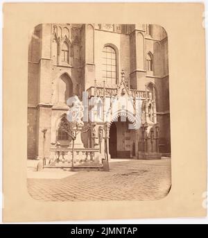 Lüdecke Carl Johann Bogislaw (1826-1894), Kirche (ohne Jahr): Portal anzeigen. Fotopapier auf Karton, 27,2 x 25,2 cm (inklusive Scankanten) Lüdecke Carl Johann Bogislaw (1826-1894): Kirche Stockfoto