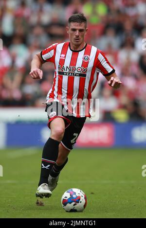 Sheffield, England, 6.. August 2022. Ciaran Clark von Sheffield Utd beim Sky Bet Championship-Spiel in der Bramall Lane, Sheffield. Bildnachweis sollte lauten: Simon Bellis / Sportimage Stockfoto