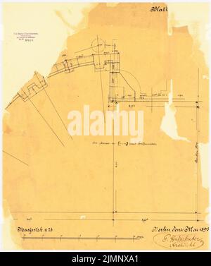 Halmhuber Gustav (1862-1936), Kaiser-Wilhelm-I.-Denkmal in Berlin (31. Mai 1895): Hallenbau, Schichten 1:25. Tusche auf Transparent, 54,5 x 45,8 cm (inklusive Scankanten) Begas Reinhold (1831-1911): Denkmal für Kaiser Wilhelm I., Berlin Stockfoto