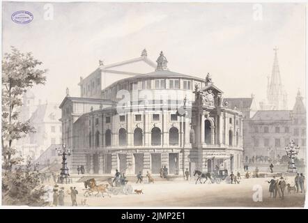 Lüthi & Klemm, Theater in Halle/Saale (1884): Perspektivansicht. Tusche, Bleistift, wasserfarben, weiß-raised auf Karton, 43,7 x 64,4 cm (inklusive Scankanten) Lüthi & Klemm : Theater, Halle/Saale Stockfoto