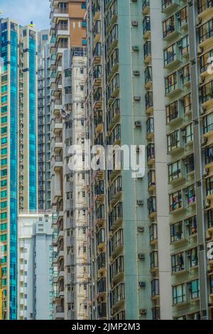 Bild des Hochhauses von Hong Kongs Stockfoto