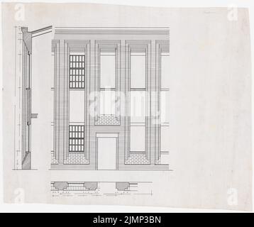 Poelzig Hans (1869-1936), Annadrube. Maschienenhaus (1914-1915): Ansicht und Schnitt 1: 100. Tusche auf Leinen, 81 x 96,7 cm (inklusive Scanränder) Poelzig Hans (1869-1936): Annadrube. Maschinenhaus Stockfoto