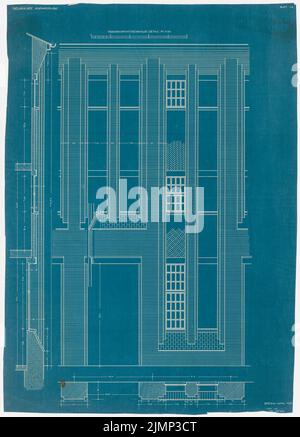 Poelzig Hans (1869-1936), Annadrube. Transformatorenhaus (04,1915): Details. Blaupauer (?), 107,4 x 77,3 cm (inklusive Scankanten) Poelzig Hans (1869-1936): Annadrube. Transformatorenhaus Stockfoto