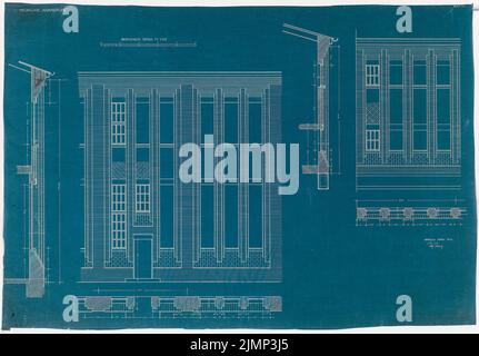 Poelzig Hans (1869-1936), Annadrube. Office (04,1915): Details. Bleistift über Blaupause (?), 87,5 x 125,7 cm (inklusive Scankanten) Poelzig Hans (1869-1936): Annadrube. Bürohaus Stockfoto