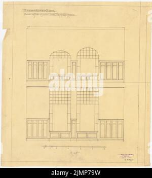 Messel Alfred (1853-1909), Darmstadt Bank für Handel und Industrie, Berlin. Neue Anlage (1902-1902): Paneel im Treppenhausgang 1:25. Bleistift auf transparent, 55,7 x 50,5 cm (inklusive Scankanten) Messel Alfred (1853-1909): Darmstädter Bank für Handel und Industrie, Berlin. Neueinrichtung Stockfoto