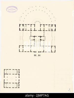 Grandjean de Montigny Auguste (1776-1850), Regierungsgebäude. (?) (Ohne Dat.): Grundriß. Tinte, Bleistift auf Papier, 37,6 x 30,2 cm (inklusive Scankanten) Grandjean de Montigny Auguste (1776-1850): Landhaus (?) Stockfoto