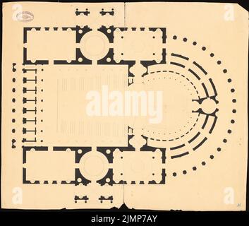 Grandjean de Montigny Auguste (1776-1850), Theater (ohne Datum): Grundriß. Tinte auf Karton, 55,1 x 64,8 cm (inklusive Scankanten) Grandjean de Montigny Auguste (1776-1850): Theater Stockfoto