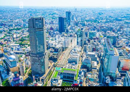 Der Blick vom Shibuya Sky Observatorium Stockfoto