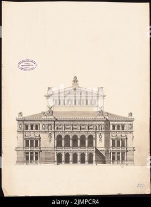 Hoffmann Emil (1845-1901), Theaterentwürfe (ohne Datum): Theater: Vorderansicht. Tusche Aquarell auf der Schachtel, 47,7 x 36,5 cm (inklusive Scan-Kanten) Hoffmann Emil (1845-1901): Theater-Entwürfe Stockfoto