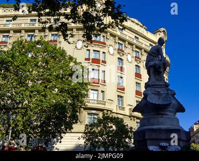 Barcelona - Gran Via de les Corts Catalanes Stockfoto