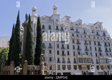 Barcelona - Plaça de la Sagrada Família Stockfoto